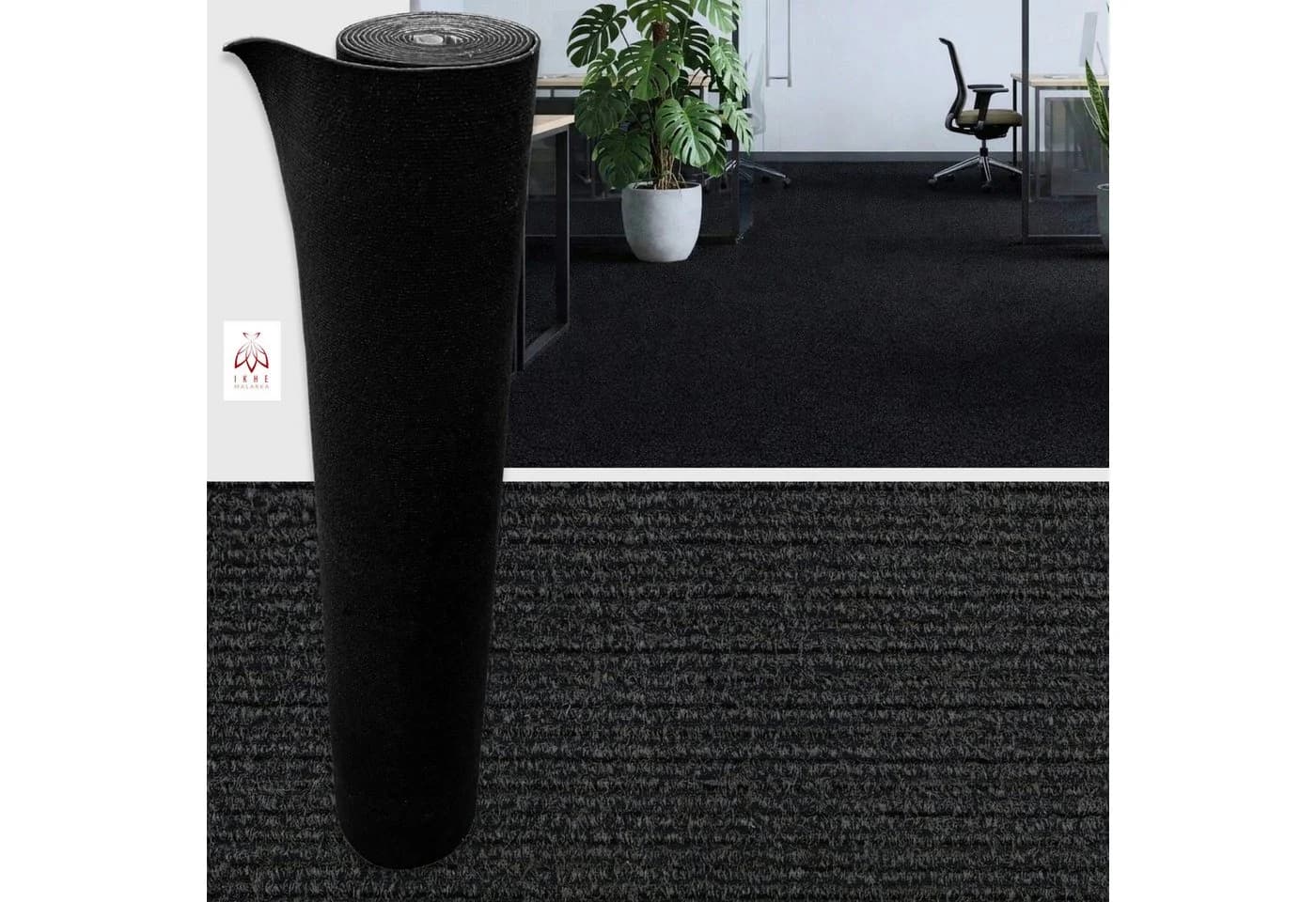 IKHEMalarka Selbstklebender Teppichboden Schwarz 6 m² - Bild 2
