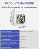 SinLaw Hygrometer 5er Raumthermometer, Luftfeuchtigkeitssensor Mini-Digital-Thermometer Bild 1