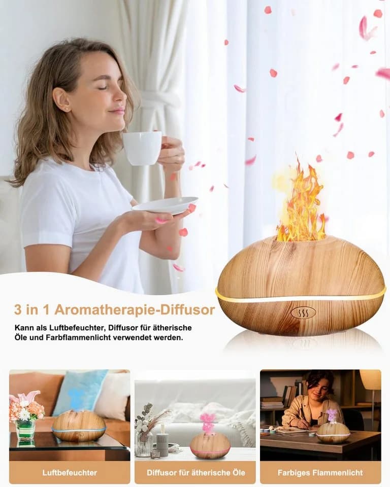 SinLaw Diffuser 3-in-1 Multifunktions-Luftbefeuchter 200ml Flammeneffekt - Bild 4
