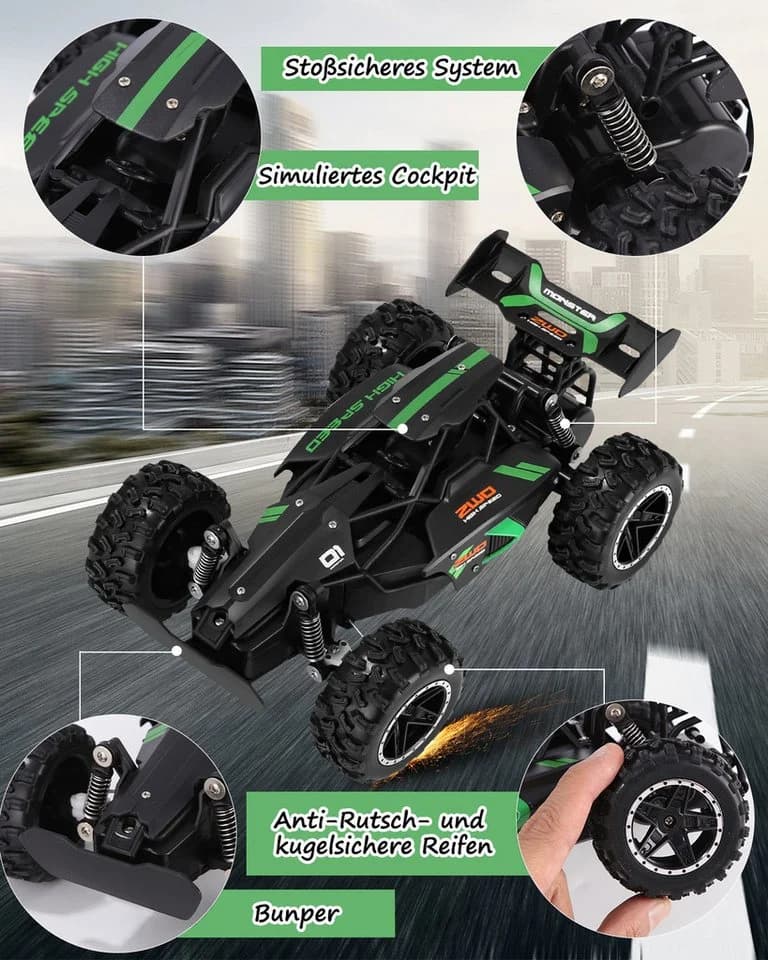 SinLaw RC-Auto Terrain, Elektrisches Spielzeugauto, Kinder RC Auto, 15 km/h