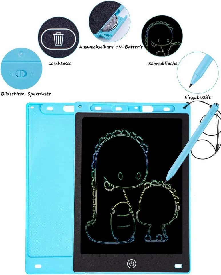 SinLaw Zaubertafel 2 Stück LCD Schreibtafel, buntes Doodle Board für Kinder, 12-Zoll-Bildschirm