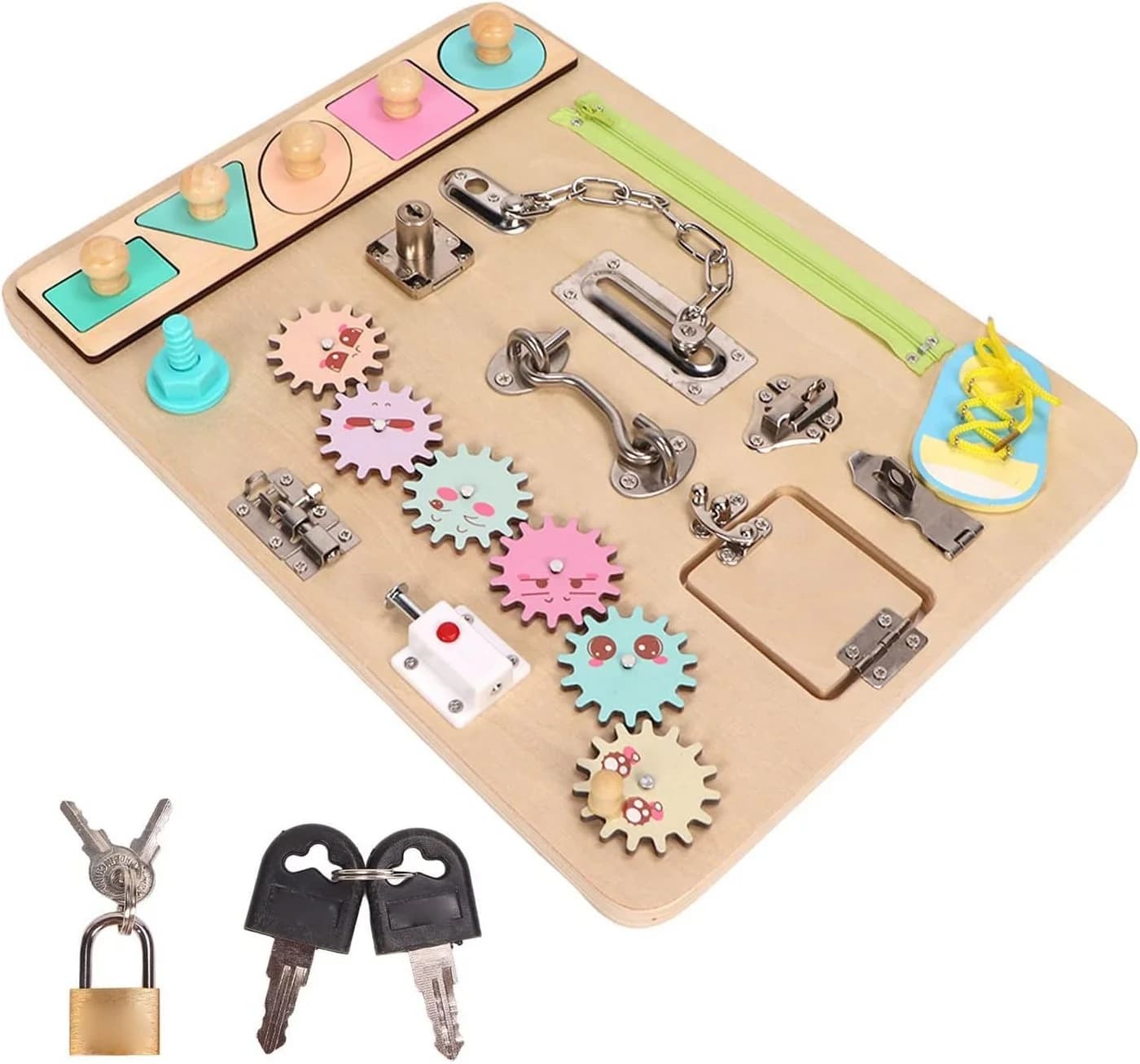 SinLaw Lernspielzeug Sensorisches Board Demenz-Fidget-Board Gedächtnishilfe - Bild 2
