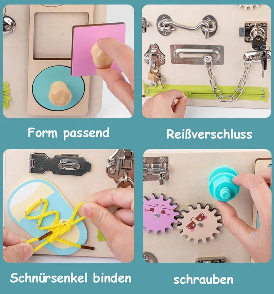 SinLaw Lernspielzeug Sensorisches Board Demenz-Fidget-Board Gedächtnishilfe - Bild 5