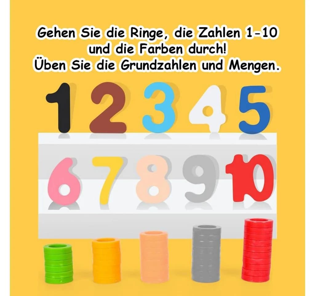 SinLaw Lernspielzeug 6 in 1 Montessori Puzzle Spielzeug Bunt