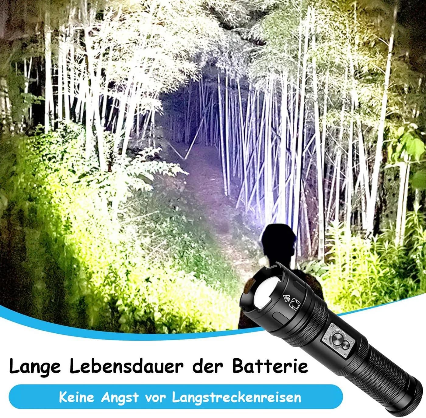 SinLaw LED Taschenlampe Multifunktionale 2-in-1-Zoom-Taschenlampe - Bild 4