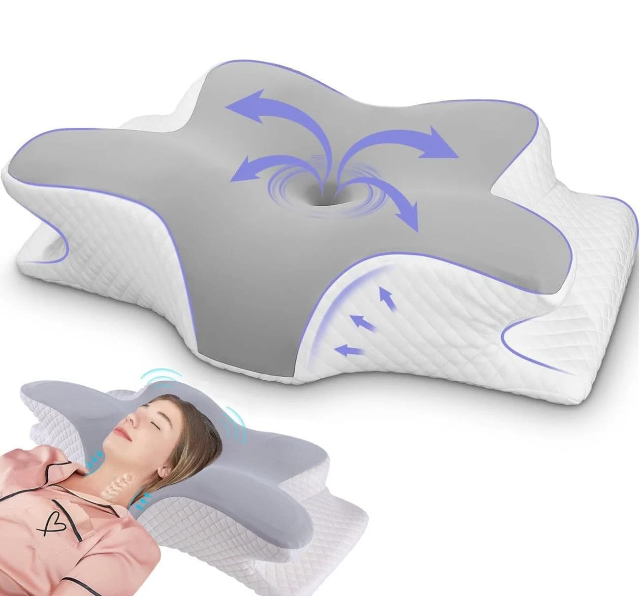 SinLaw Nackenstützkissen Memory Foam Orthopädisches Kissen für Nackenschmerzen - Bild 2