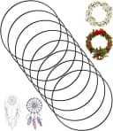 SinLaw Bastelkranz 20cm Metall Bastelring, 8-pack Schwarz Bild 2
