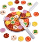 SinLaw Lernspielzeug Holz-Pizza-Set mit Klettverschluss Bild 1