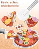 SinLaw Lernspielzeug Holz-Pizza-Set mit Klettverschluss Bild 2