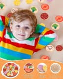 SinLaw Lernspielzeug Holz-Pizza-Set mit Klettverschluss Bild 3