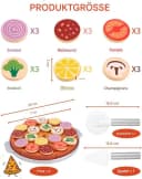 SinLaw Lernspielzeug Holz-Pizza-Set mit Klettverschluss Bild 4