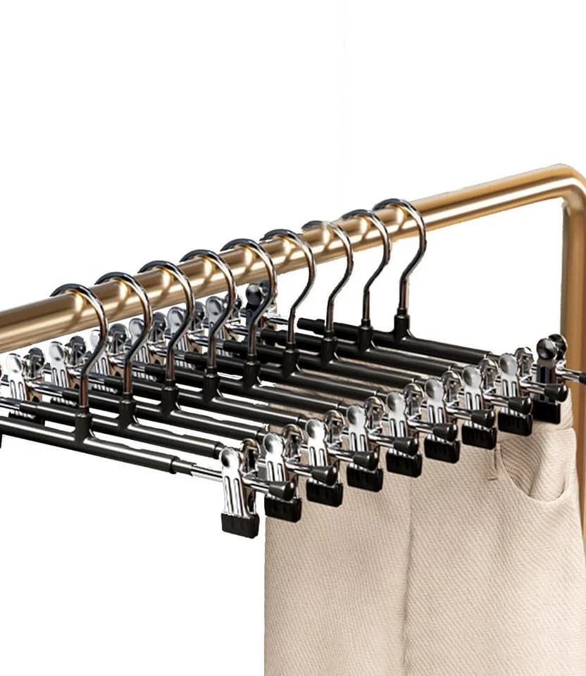 SinLaw Kleiderbügel Hosen 10-tlg. Metall Anti-Rutsch - Bild 2