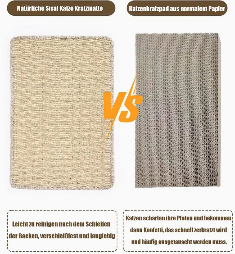 SinLaw Kratzmatte Katze Sisal Kratzmatte Möbel Fußmatte - Bild 5