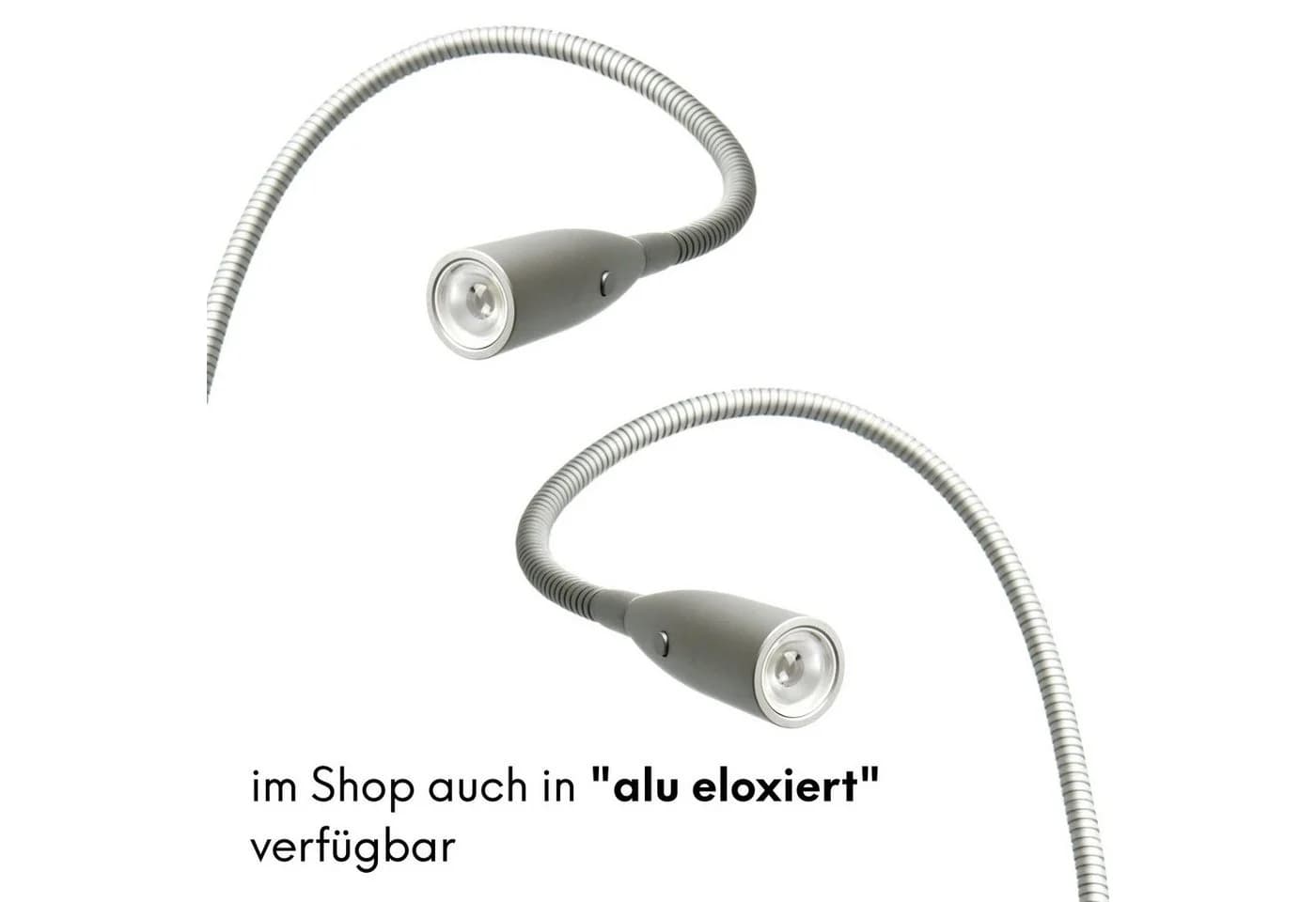 kalb Bettleuchte LED Leseleuchte Chrom 2er Set - Bild 5