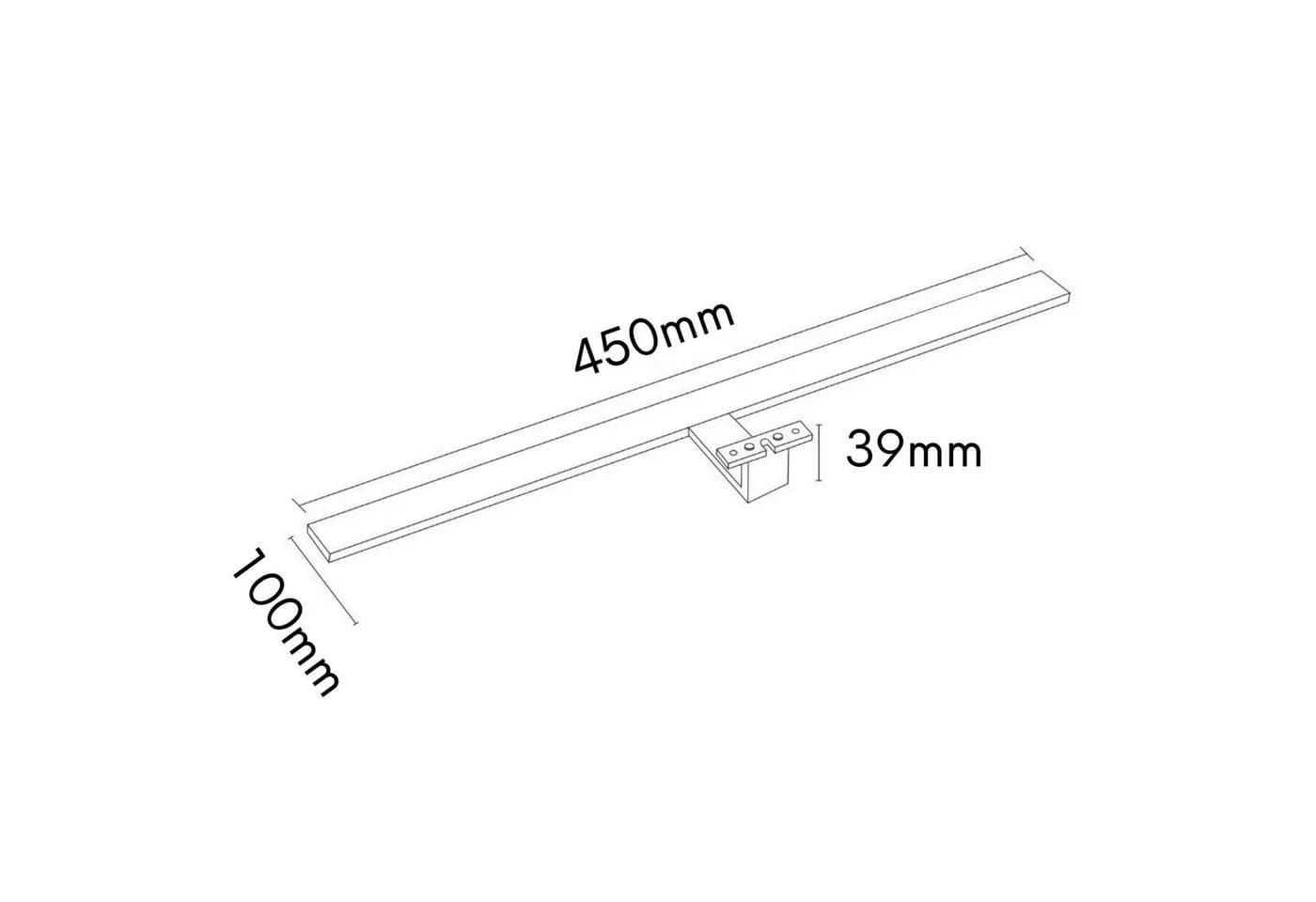 kalb LED Spiegelleuchte Badlampe Chrom Aluminium - Bild 3