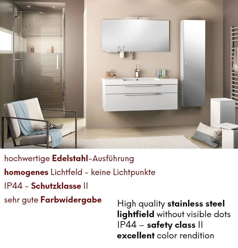 kalb LED Spiegelleuchte Badleuchte 300mm verchromt - Bild 3