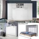 QMM TraumMöbel Schrankbett Wandbett HB 140x200 mit 2 Schränken & Aufsatz Bild 2
