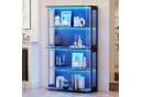 BROTTAR Standvitrine Große, Runde Vitrine mit Dreifarbiger Beleuchtung & Bewegungssensoren Bild 2