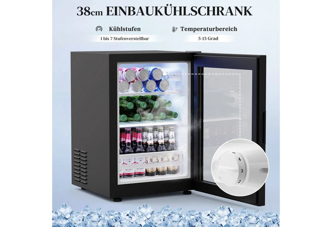 BROTTAR Weinschrank mit Kühlschrank, LED-Beleuchtung und Bewegungsmelder - Bild 4