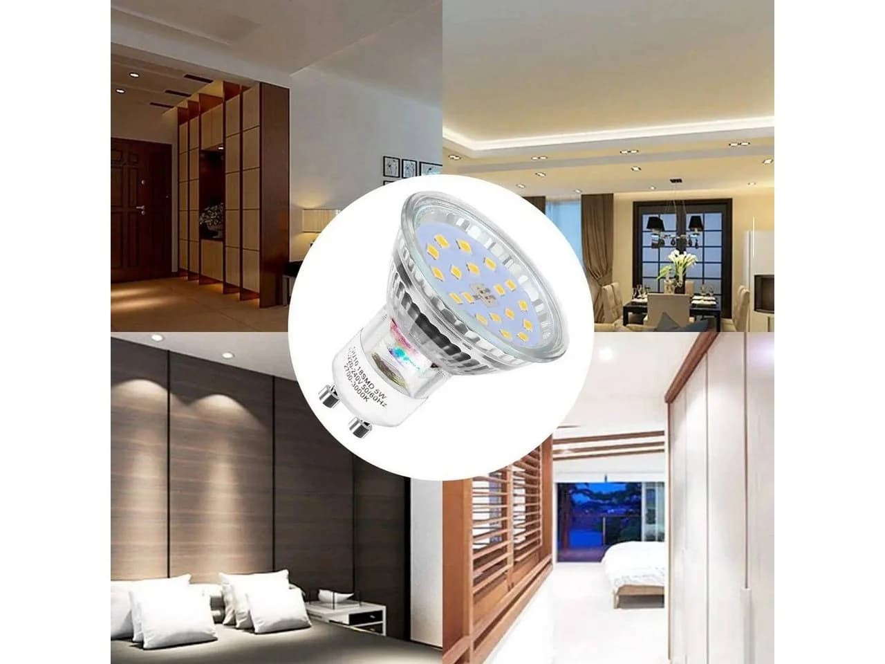 Dexnump LED Deckenspots GU10 Warmweiß Flimmerfrei