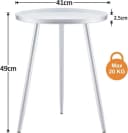 Diyarts Beistelltisch Metall Couchtisch Rund Schutzrand Skandinavischer Stil Bild 3