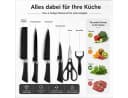 Diyarts Messer-Set 6-tlg. Edelstahl Polypropylen Griffe Modern Bild 3