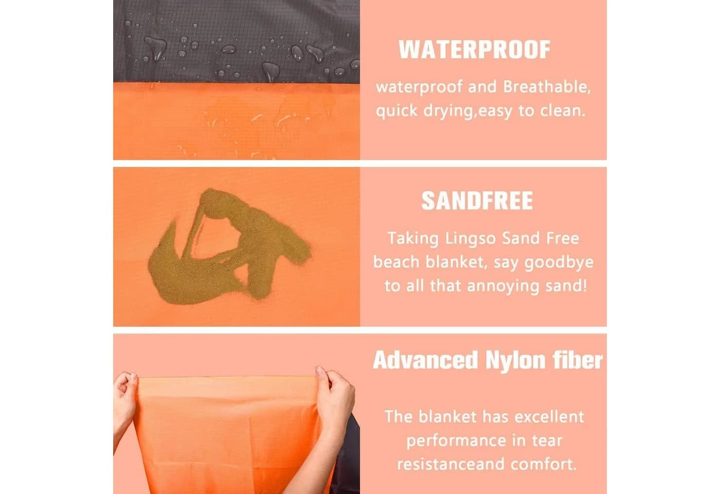 Diyarts Picknickdecke Übergröße Wasserdicht Sanddicht Klappbar - Bild 3