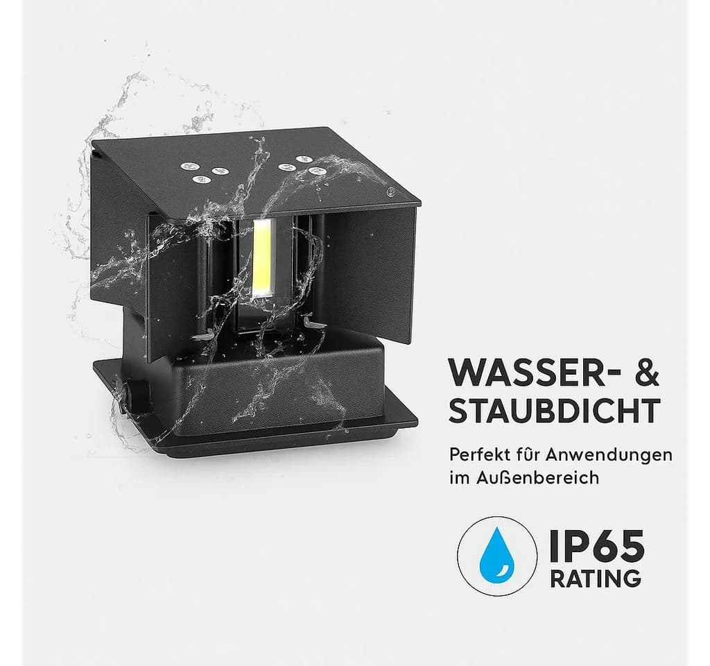 Diyarts LED Wandleuchte Außen Weiß 5W IP65 - Bild 3