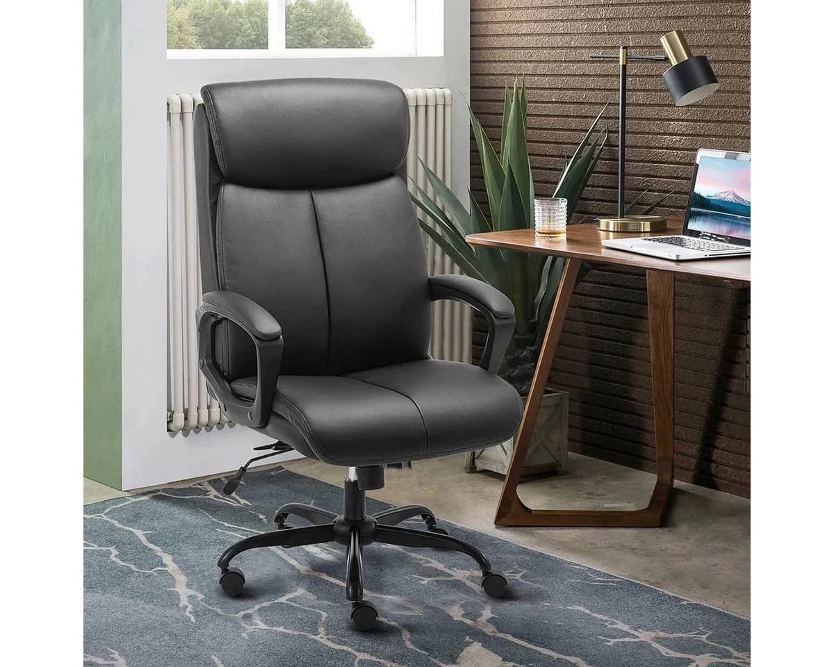 Diyarts Bürostuhl Schwarz Ergonomisch mit Wippfunktion