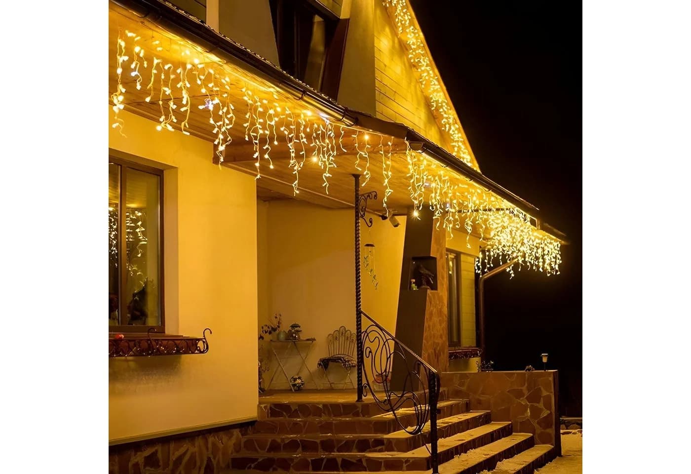 Diyarts LED-Lichternetz 480-flammig 15,75m Warmweiß & Kaltweiß 11 Modi Timer Fernbedienung