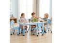 TLGREEN Kindersitzgruppe Plastik Kindermöbel 5-tlg. Kindertisch mit 4 Stühlen Höhenverstellbar Bild 2