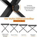 TLGREEN Klavierhocker Höhenverstellbar 50-56 cm mit 8 cm PU Kissen Bild 3