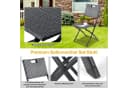 TLGREEN Balkonset Gartentisch- und Stuhlset 3-teilig Klappbar Grau Bild 4
