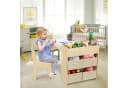 TLGREEN Kindertisch Zeichentisch mit 2 Stühlen Grau Bild 3