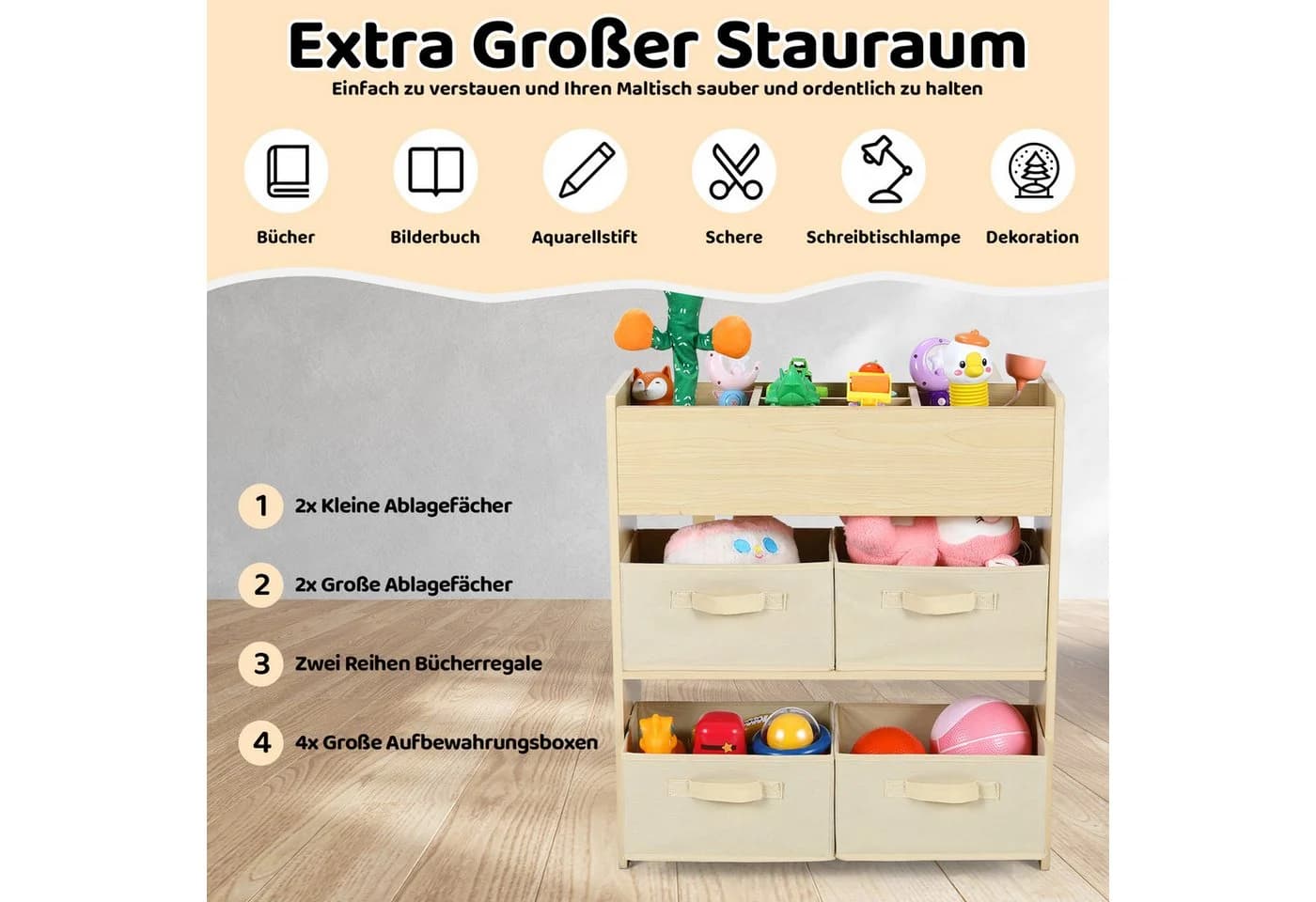 TLGREEN Kindertisch Zeichentisch mit 2 Stühlen Grau - Bild 5