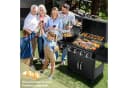 TLGREEN Gasgrill 4+1 Brenner Edelstahl Schwarz mit Piezozündung Bild 1