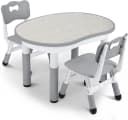 TLGREEN Kindertisch Höhenverstellbar Maltisch Kinder Tisch Stuhl Set Bild 2