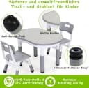 TLGREEN Kindertisch Höhenverstellbar Maltisch Kinder Tisch Stuhl Set Bild 3