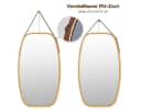 COSTWAY Wandspiegel Bambus-Rahmen Lederband Bild 5