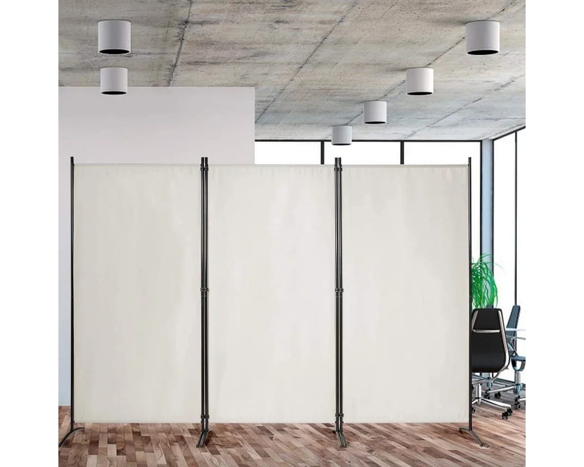 COSTWAY Paravent 3-teilig Beige