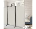 COSTWAY Paravent 3-teilig Beige Bild 3