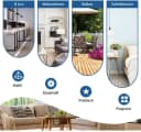 COSTWAY Paravent 3-teilig Beige Bild 5