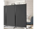 COSTWAY Paravent 3-teilig Grau 260 x 183 cm Bild 1