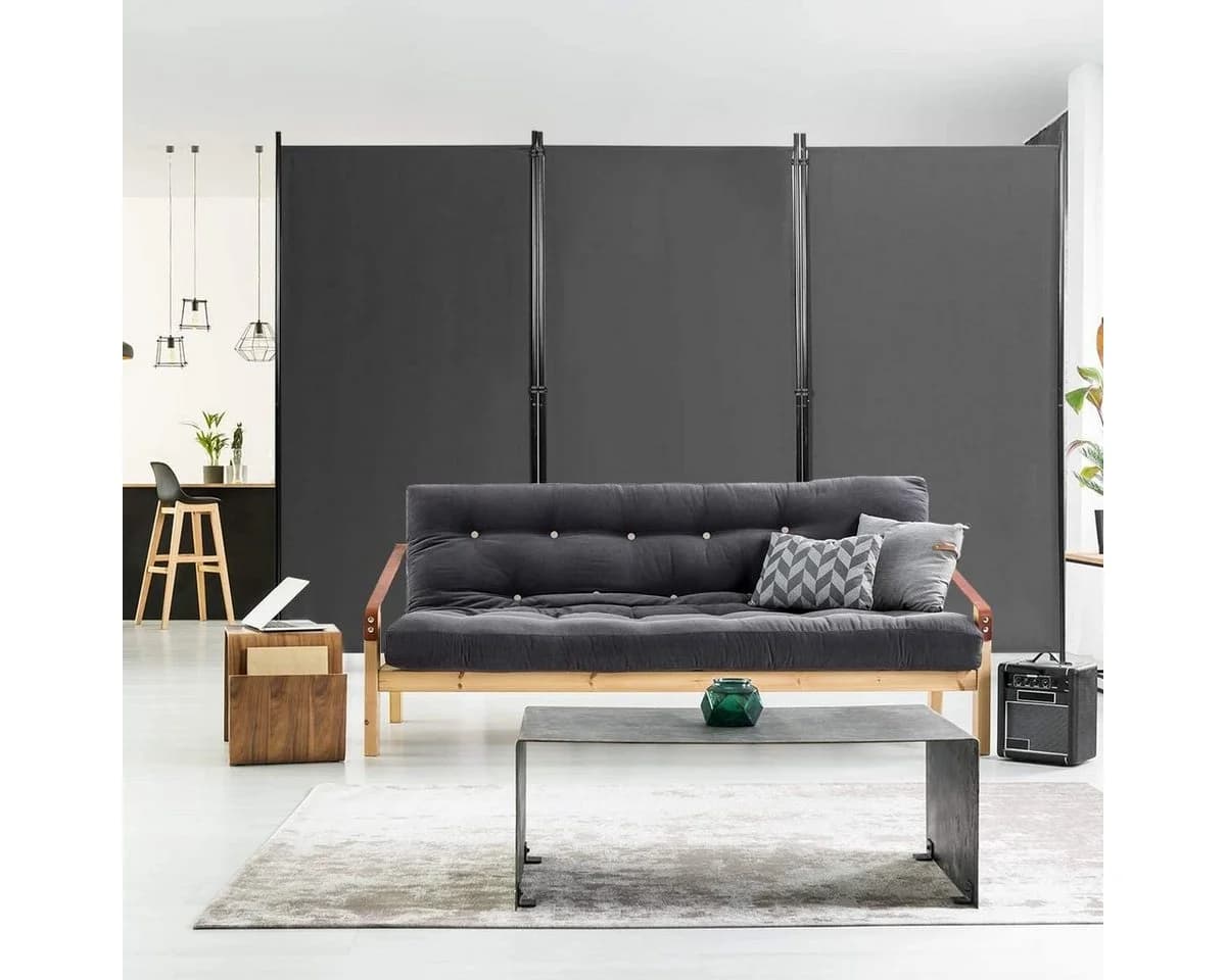 COSTWAY Paravent 3-teilig Grau 260 x 183 cm - Bild 3