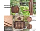 COSTWAY Gartenbrunnen mit Dach für Veranda und Garten Bild 3