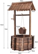 COSTWAY Gartenbrunnen mit Dach für Veranda und Garten Bild 5