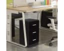 COSTWAY Aktenschrank 3 Schubladen Schwarz Büroschrank Beistelltisch Bild 1