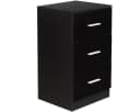 COSTWAY Aktenschrank 3 Schubladen Schwarz Büroschrank Beistelltisch Bild 2