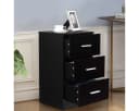 COSTWAY Aktenschrank 3 Schubladen Schwarz Büroschrank Beistelltisch Bild 3