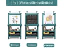 COSTWAY Kinder Staffelei Blau Doppelseitig mit Magneten & 2 Boxen Bild 4